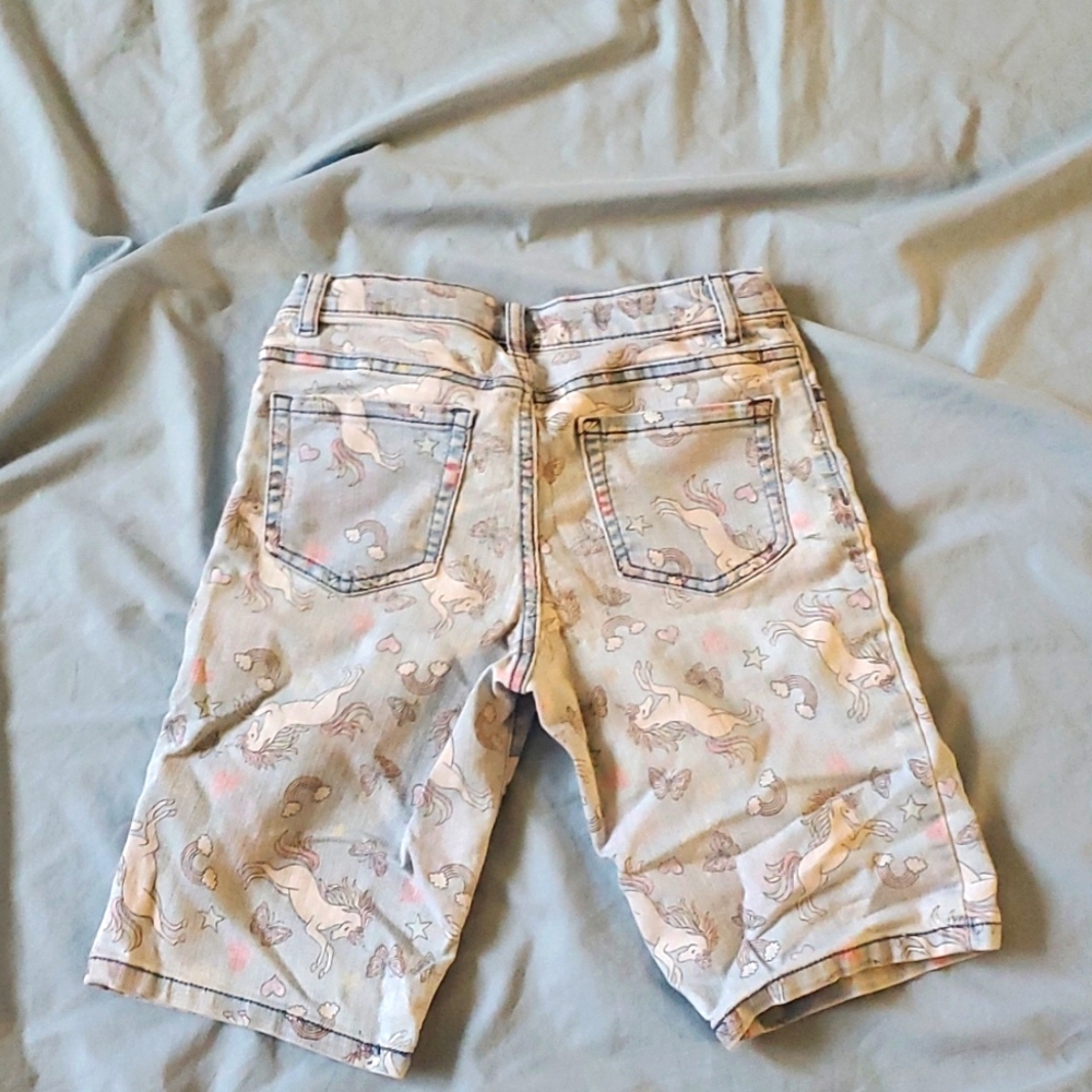 Girls Denim UNICORN SHORTS - Picture 4 of 5
